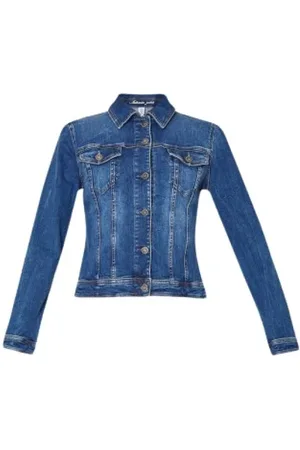 Liu Jo Femme, Vestes, Bleu, Taille: 36 FR Veste Courte en Denim
