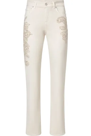 ERMANNO SCERVINO Femme, Pantalons, , Taille: 38 FR Pantalon Brodé Cinq Poches
