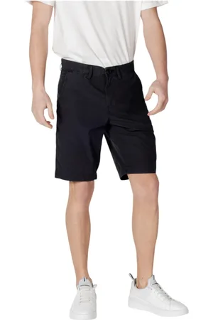 Napapijri Homme, Shorts, Noir, Taille: W31 Shorts en Coton Noir à Motif avec Poches