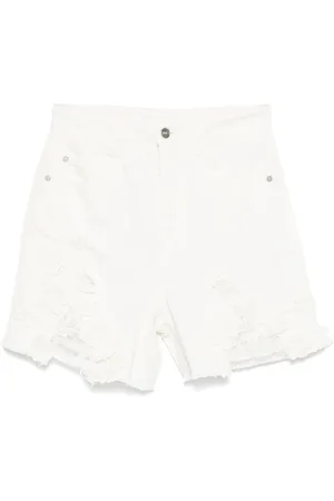ERMANNO SCERVINO Femme, Shorts, Blanc, Taille: 38 FR Short Classique Blanc à Cinq Poches