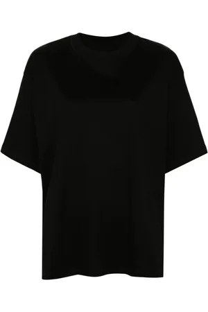 Herskind Femme, Tops, Noir, Taille: 40 FR T-shirt Noir en Jersey de Coton à Col Rond
