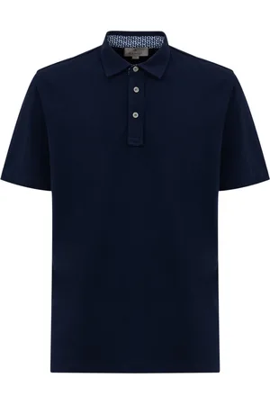 CANALI Homme, Tops, Bleu, Taille: L Polo à Manches Courtes
