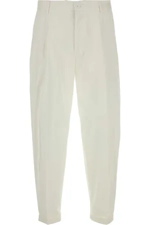 Dolce & Gabbana Homme, Pantalons, , Taille: S Pantalon en Gabardine Stretch Blanc