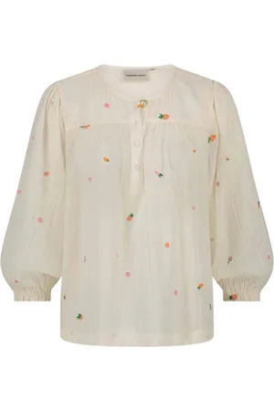 Fabienne Chapot Femme, Blouses et Chemises, Blanc, Taille: 42 FR Top à Manches Longues Bindi