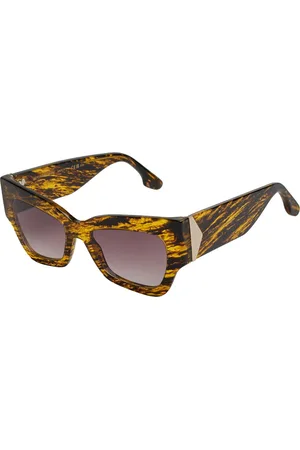 Victoria Beckham Femme, Accessoires, Multicolore, Taille: ONE Size Lunettes de Soleil Géométriques Angulaires en Acétate