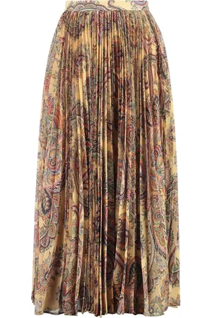 Etro Femme, Jupes, , Taille: 38 FR Jupe plissée à imprimé cachemire