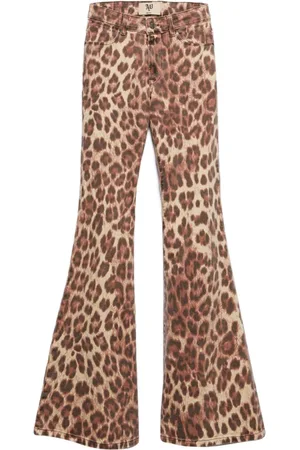 ANIYE BY Femme, Jeans, Brun, Taille: W30 Leopard Flare Jeans