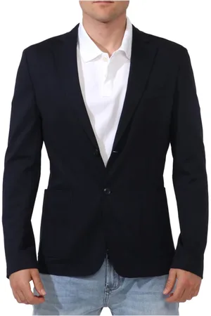 YES ZEE BY ESSENZA Homme, Vestes, Bleu, Taille: S Veste Bleue pour Homme