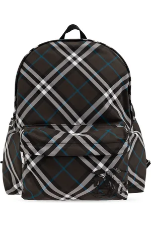 Burberry Homme, Sacs, Vert, Taille: ONE Size Sac à dos à motif à carreaux