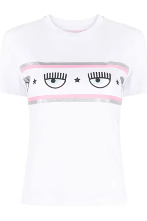Chiara Ferragni Femme, Tops, Blanc, Taille: 36 FR T-shirt Eyestar