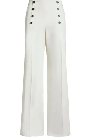 Etro Femme, Pantalons, Blanc, Taille: 36 FR Pantalon Large Naturel Camel