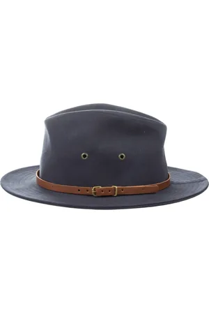 ELEVENTY Homme, Accessoires, Bleu, Taille: ONE Size Chapeau en coton avec bande de cuir