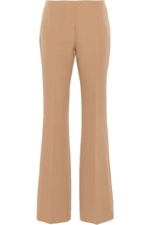 ERMANNO SCERVINO Femme, Pantalons, Brun, Taille: 36 FR Pantalon Large à Logo Brodé