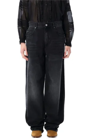 Isabel Marant Femme, Jeans, Noir, Taille: 34 FR Jean Noir Délavé Joanny Ss25
