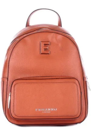 ERMANNO SCERVINO Femme, Sacs, Brun, Taille: ONE Size Sac à dos marron avec logo et fermeture éclair sur le devant