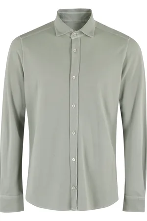 Circolo Homme, Chemises, Vert, Taille: L Chemise Piquet Jersey Sauge