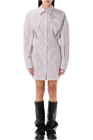 The Attico Femme, Robes, Multicolore, Taille: 38 FR Mini Robe Chemise Rayée