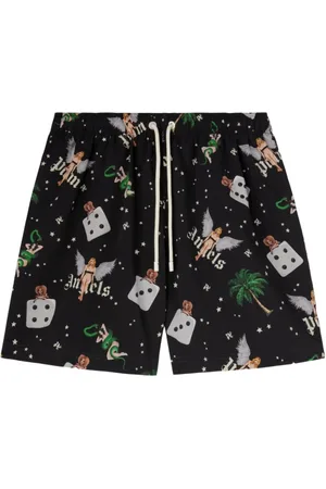 Palm Angels Homme, Maillots de bain, Noir, Taille: M Pin Up Swimshorts