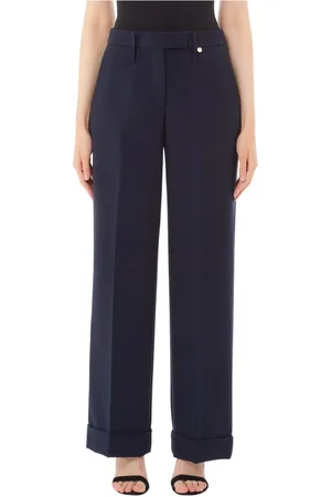 Liu Jo Femme, Pantalons, Bleu, Taille: 40 FR Pantalon Jambe Droite