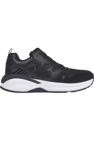 Dsquared2 Homme, Chaussures, Noir, Taille: 42 EU Chaussures de running noires avec feuille d`érable