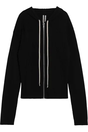 Rick Owens Homme, Pulls, Noir, Taille: M Gilet Court en Tricot