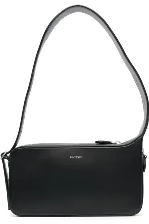 Courrèges Femme, Sacs, Noir, Taille: ONE Size Sac Bandoulière Racer en Cuir