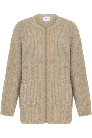 MARELLA Femme, Pulls, Jaune, Taille: 42 FR Cardigan Lurex