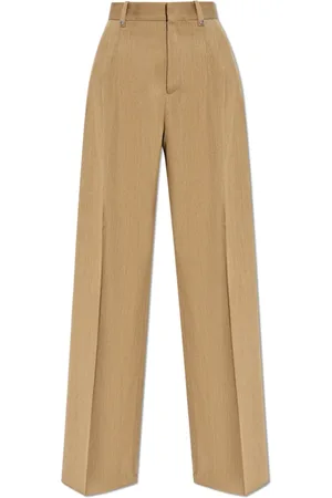 Burberry Femme, Pantalons, Brun, Taille: 36 FR Pantalon Tailleur Ample et Plissé