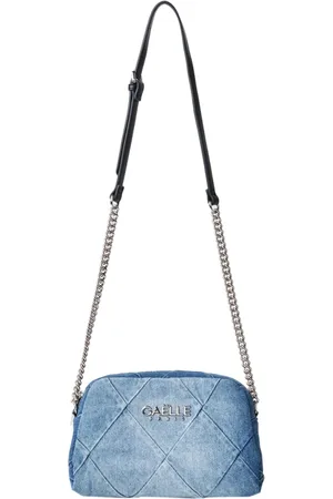 GAËLLE Femme, Sacs, Bleu, Taille: ONE Size Sac à Bandoulière en Denim Chic avec Détails Uniques