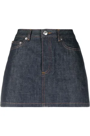 A.P.C. Femme, Jupes, Bleu, Taille: 38 FR Jupe en jean avec fermeture éclair