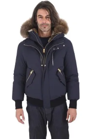 Mackage Homme, Vestes, Bleu, Taille: 4XS Parka Bleu Marine Dixon