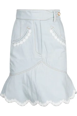 Casablanca Femme, Jupes, Bleu, Taille: 36 FR Jupe en jean