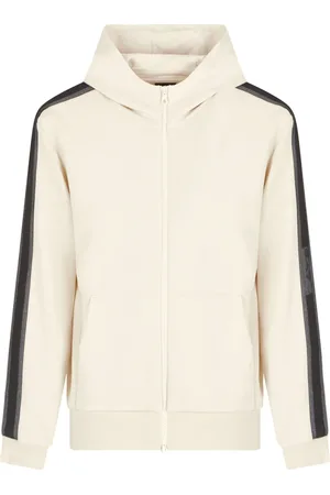 EA7 Homme, Sweatshirts et sweats à capuche, , Taille: M Sweat à Capuche avec Fermeture Éclair pour Homme