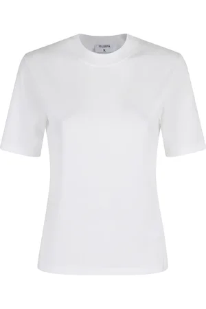 Filippa K Femme, Tops, Blanc, Taille: 36 FR T-shirt Décontracté à Col Montant