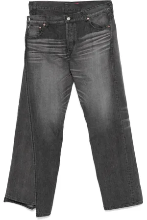 JUNYA WATANABE Homme, Jeans, Noir, Taille: L Jean Taille Superposée