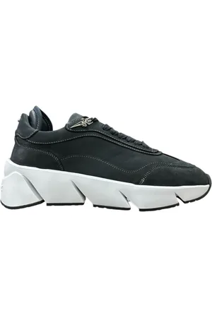 Paciotti Homme, Chaussures, Bleu, Taille: 40 EU Baskets Nubuck Marine avec Détail Logo