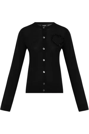 Dsquared2 Femme, Pulls, Noir, Taille: 42 FR Cardigan en laine
