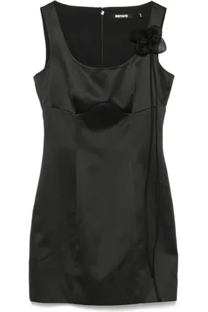 ROTATE Femme, Robes, Noir, Taille: 40 FR Robe en Satin Floral