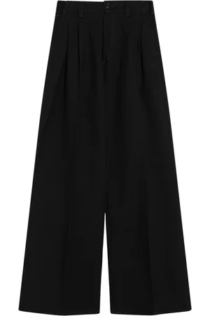 Maison Margiela Femme, Pantalons, Noir, Taille: 36 FR Pantalon coupe droite