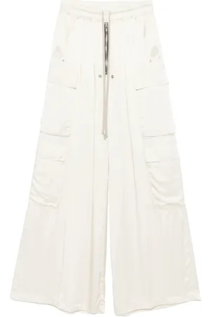 Rick Owens Homme, Pantalons, Blanc, Taille: M Pantalon Beige à Taille Élastique
