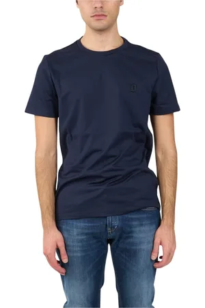 Dondup Homme, Tops, Bleu, Taille: S T-shirt en jersey avec broderie poitrine