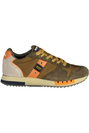 Blauer Homme, Chaussures, Brun, Taille: 45 EU Baskets de sport à lacets avec détails contrastants