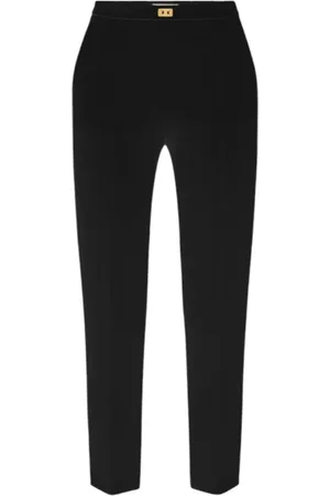 Elisabetta Franchi Femme, Pantalons, Noir, Taille: 36 FR Pantalon Slim-fit