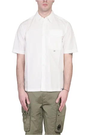 C.P. Company Homme, Chemises, Blanc, Taille: M Chemise Popeline à Poche