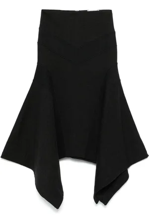 The Attico Femme, Jupes, Noir, Taille: 36 FR Jupe à Ourlet Mouchoir