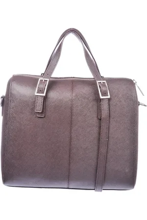Emporio Armani Femme, Sacs, Brun, Taille: ONE Size Sac Messager en Cuir Marron