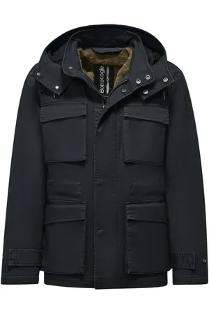 Bomboogie Homme, Vestes, Bleu, Taille: 2XL Veste Field avec Doublure Éco-Fourrure Amovible