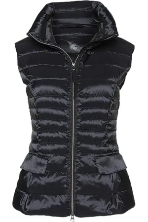 Marc Cain Femme, Vestes, Noir, Taille: 42 FR Veste à Capuche Garnie de Duvet