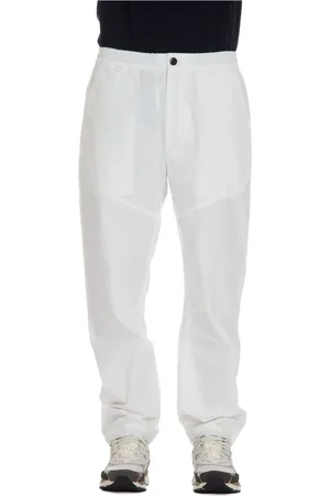 C.P. Company Homme, Pantalons, Blanc, Taille: M Pantalon Blanc à Taille Élastique