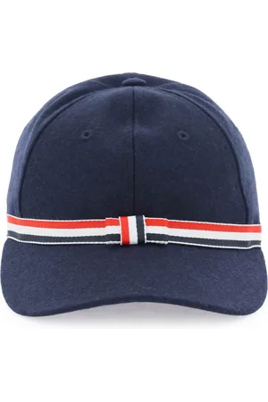 Thom Browne Unisex, Accessoires, Bleu, Taille: M Casquette de baseball en flanelle de laine
